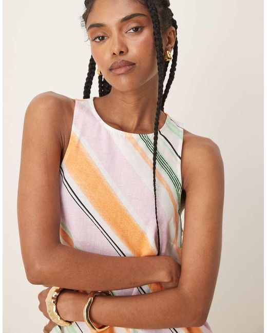 ASOS Multicolor A Line Racer Mini Dress