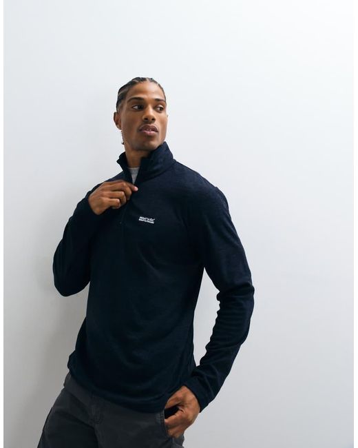 Regatta Blue Lightweight Thompson Marl Half Zip Fleece for men