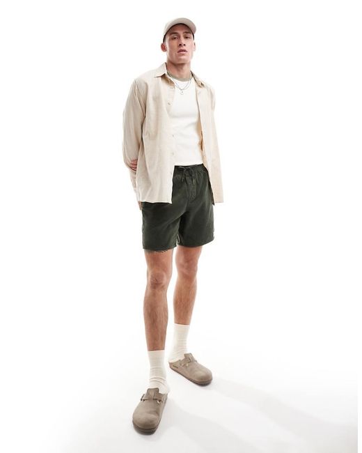 Rhythm White Classic Linen Long Sleeve Beach Shirt for men