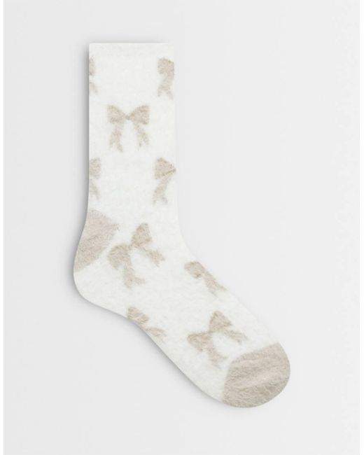 Boux Avenue White Fluffy Socks
