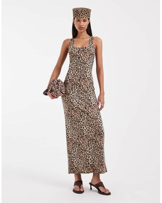 ASOS Multicolor Scoop Neck Maxi Dress
