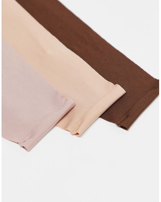 ASOS Natural Asos Design Curve 3 Pack No Vpl Thong