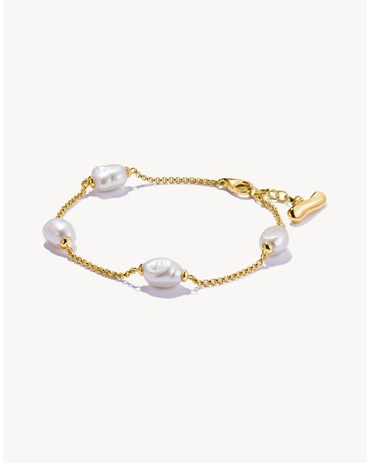 Thomas Sabo Plated Bracelet With Freshwater Pearls Natural Beauty