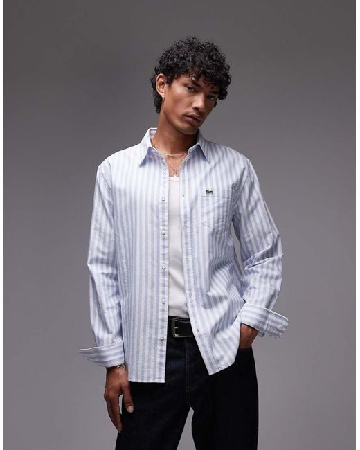 Lacoste Gray Stripe Shirt for men