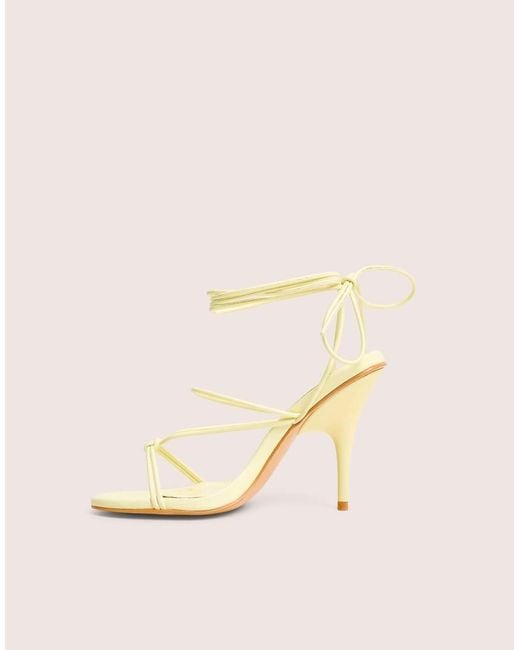Public Desire Natural Marcel Strappy Ankle Tie High Heels