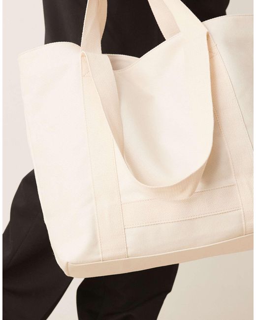 ASOS Black Canvas Tote Bag for men