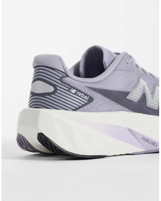 New Balance White Fuelcell Rebel V5 Running Trainers