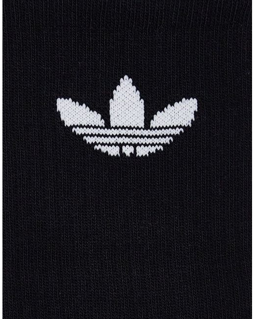 Adidas Originals Black Trefoil Cushion 3-pack Socks