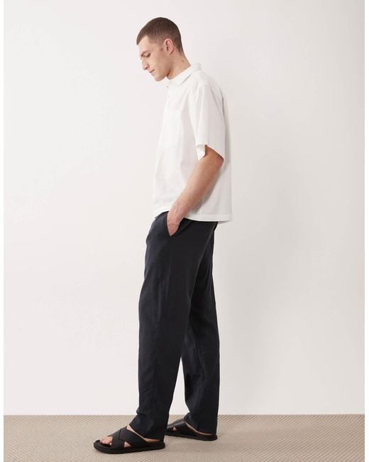 JJ Rebel – hose aus leinenmix in Blue für Herren
