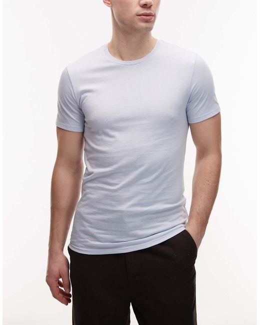 Lacoste Blue 3 Pack Loungewear T-shirts for men