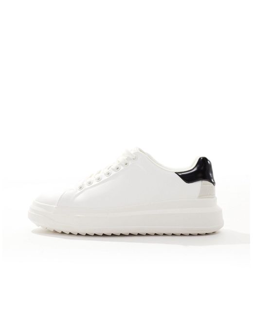 Bershka White Chunky Trainer With Back Tab for men