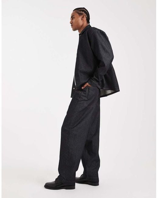 ASOS White Circular Design Collection Heavyweight Loose Straight Jeans for men