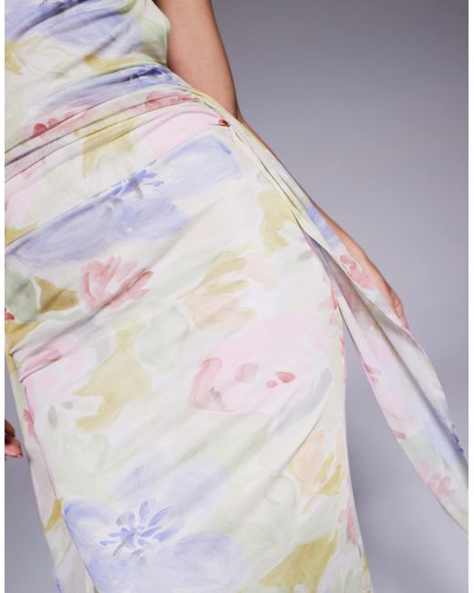 ASOS Purple Sleeveless With Open Back With Sash Detail Maxi Dress