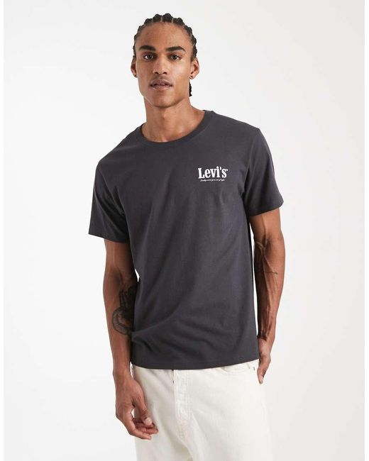 Levi's Black Fast Food Back Graphic Relaxed T-shirt for men
