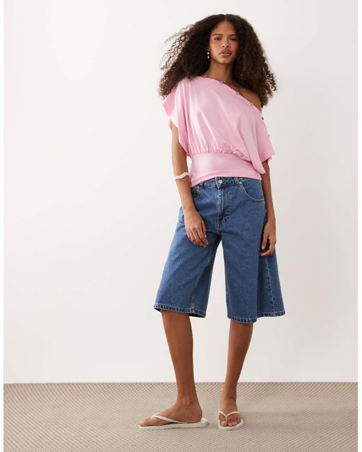 ASOS Pink Multiway Button Top