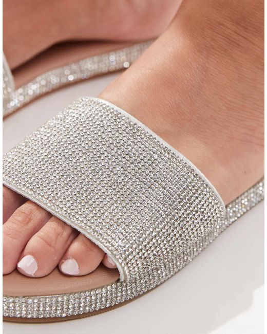 New Look White Embellished Flatform Sandal