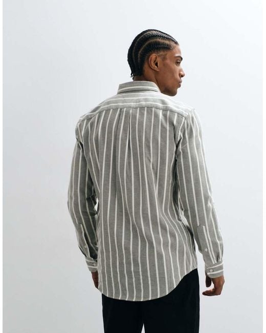 Tommy Hilfiger Gray Flannel Shirt for men