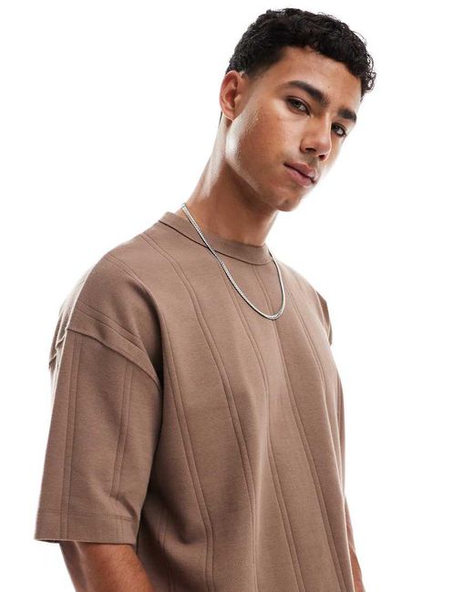 ASOS Gray Oversized Boxy T-shirt for men