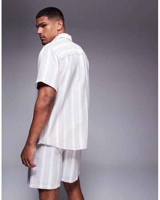 ADPT Gray Oversized Texture Shirt for men