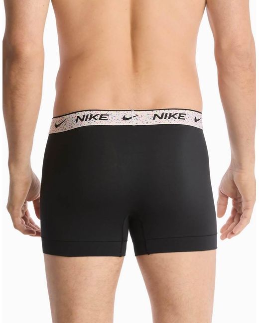 Nike Black Essential Cotton 3 Pack Boxer Briefs for men