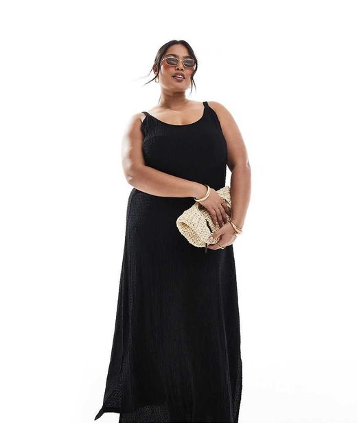 ONLY Black Textured Maxi Dress