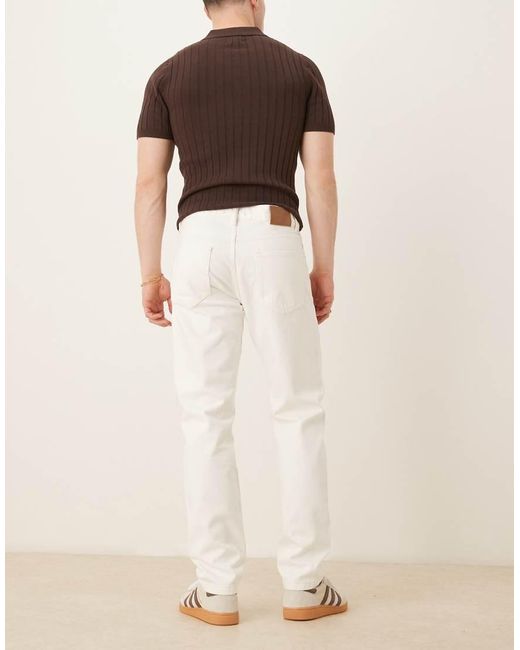 Mango Toelopende Jeans in het Natural voor heren