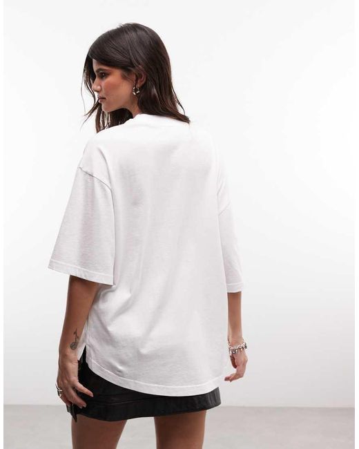 AllSaints White Reflex Amelie Short Sleeve Embellished Logo T-shirt