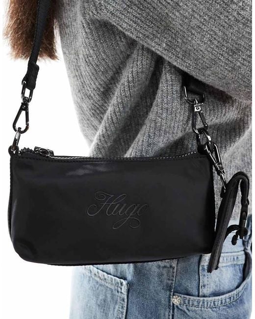 HUGO Gray Dever Shoulder Bag