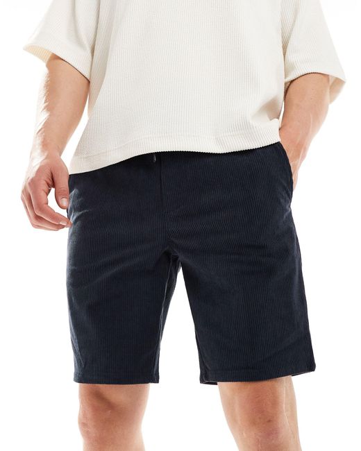Only & Sons – cord-shorts in Blue für Herren