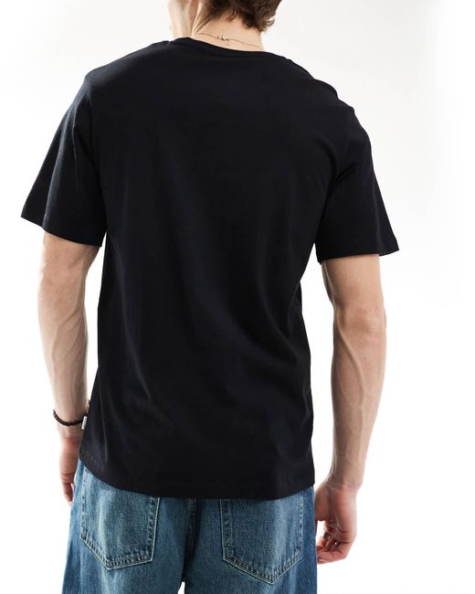 Jack & Jones Black 5 Pack Slim Fit T-shirt for men