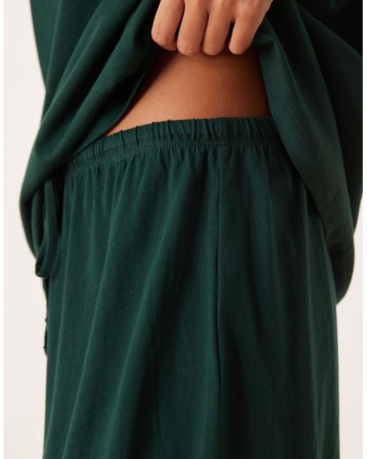 ASOS Green Mix & Match Cotton Pyjama Trouser