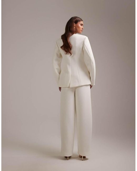 ASOS Natural Bridal Tailored Trouser