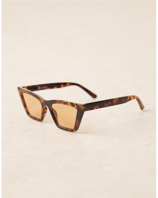 ASOS Black Angular Cat Eye Sunglasses