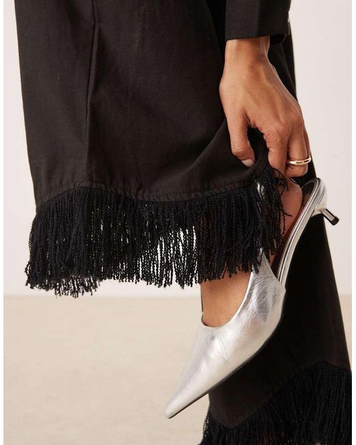 Ghospell Black Georgie Fringed Trouser Co-ord