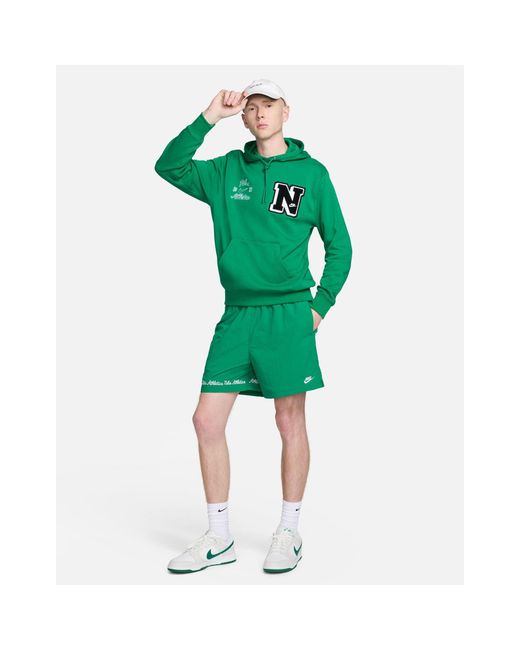 Nike Green Club Varsity Shorts for men
