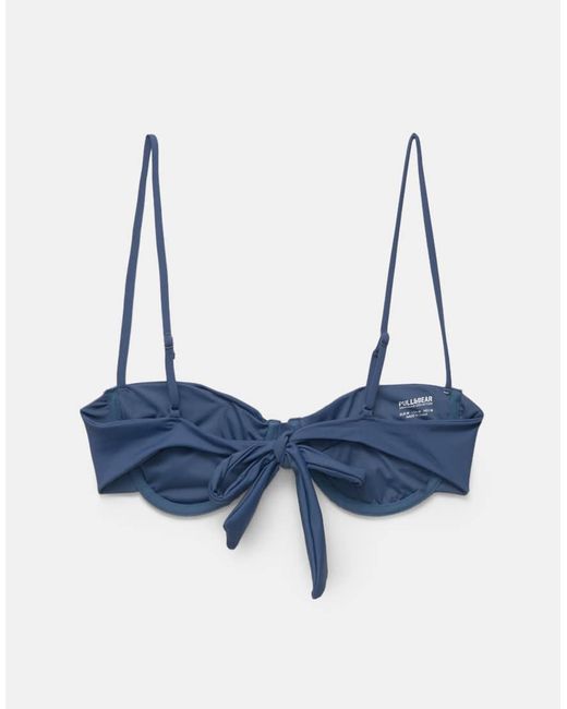 Pull&Bear Blue Balconette Bikini Top