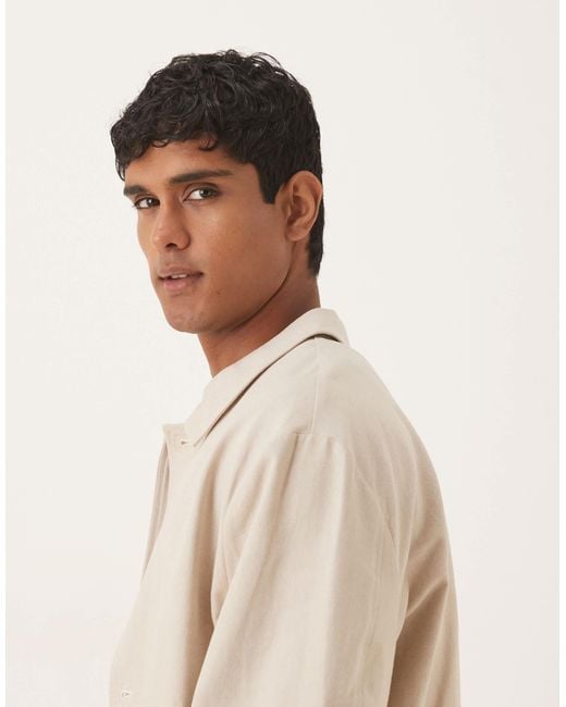 ASOS Natural Smart Shirt Jacket for men