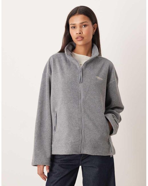 JJXX Gray Fleece Zip Jacket