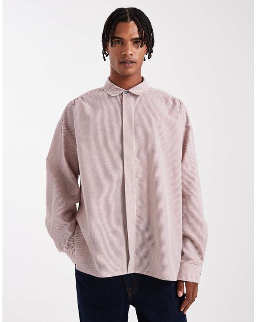 ASOS – voluminöses oversize-hemd in Pink für Herren