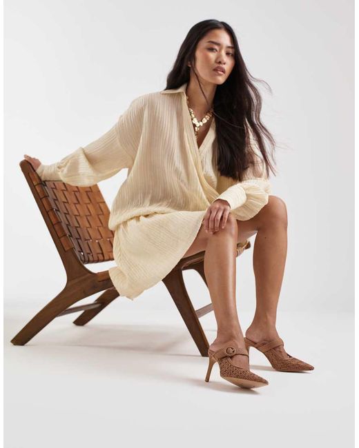 Dolce Vita Natural Keekee Macrame Pointed Heels