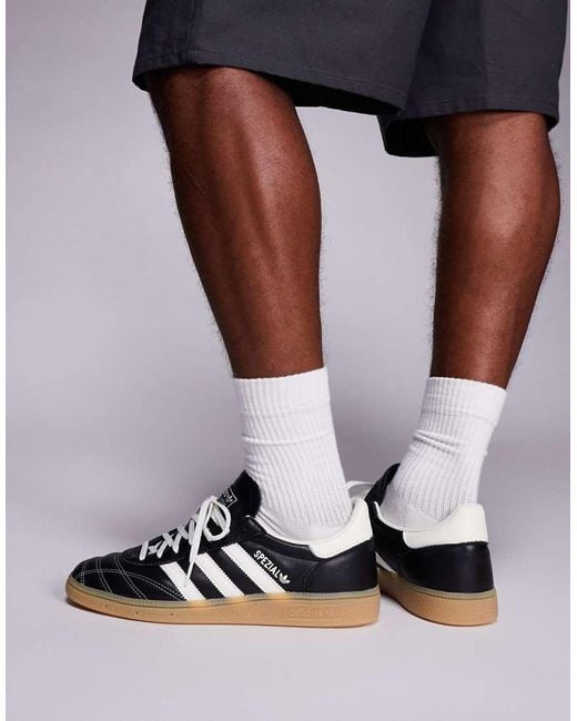 Zapatillas De Deporte Negras Y Blancas Con Pespuntes Y Suela De Goma Handball Spezial De Adidas Originals de hombre de color Black
