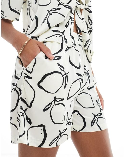 Object White Pull On Shorts Co-ord