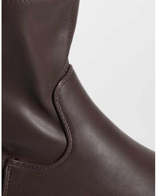 SEQWL White Twirl Chunky Sock Boots