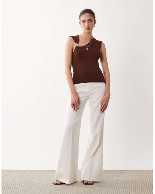 ASOS Brown Hardware Structured Top