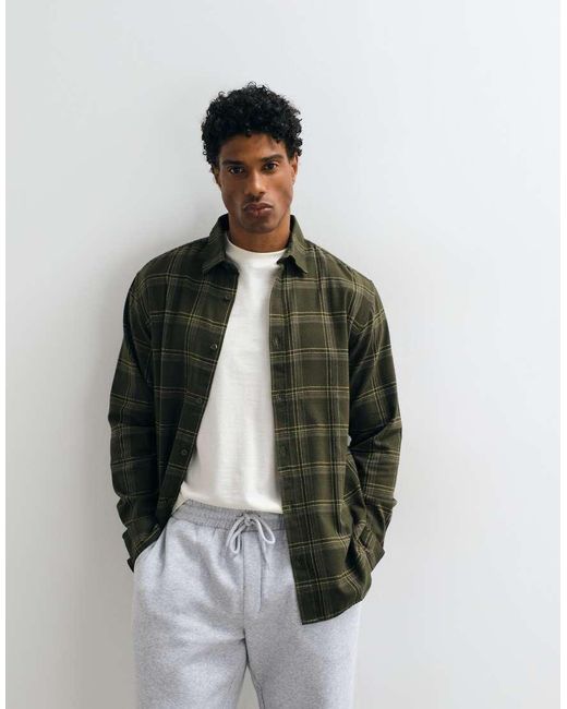 JJ Rebel Green Checked Shirt for men