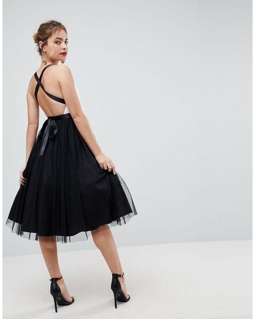 black tulle dress asos