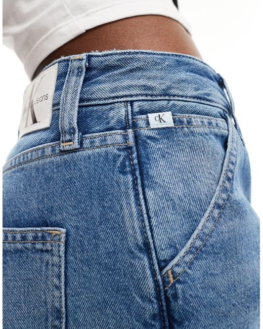 Calvin Klein Blue – gerade geschnittene carpenter-jeans im stil der 90er