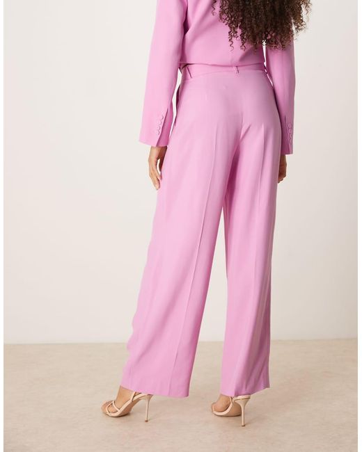 Mango Pink Pleat Front Tailored Trouser Co-ord