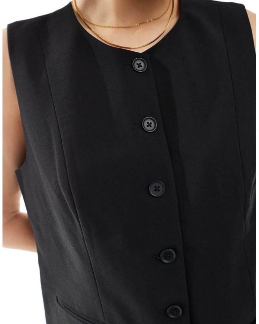 ONLY Black High Neck Waistcoat