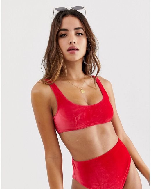 asos velvet bikini